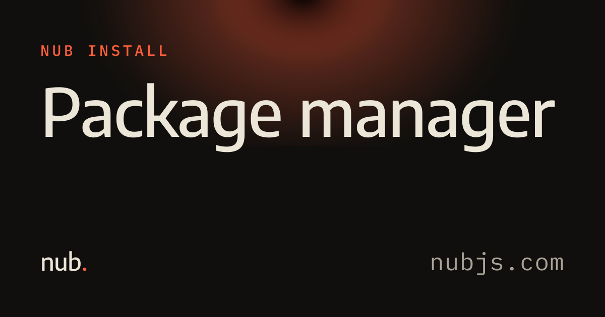 Package manager — Nub